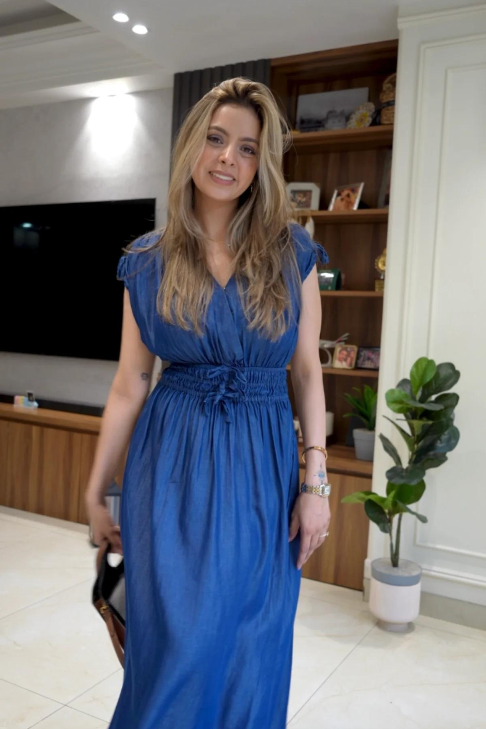 SOFT DENIM MIDI DRESS