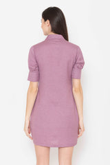 lilac linen dress
