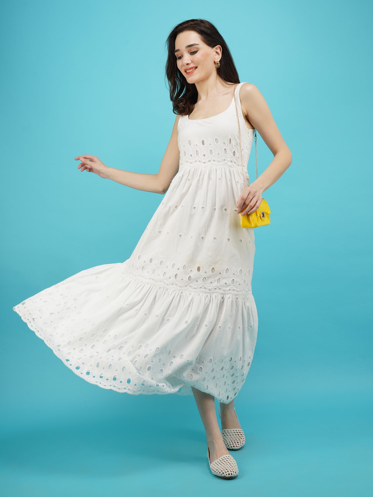 White Strappy Maxi Dress