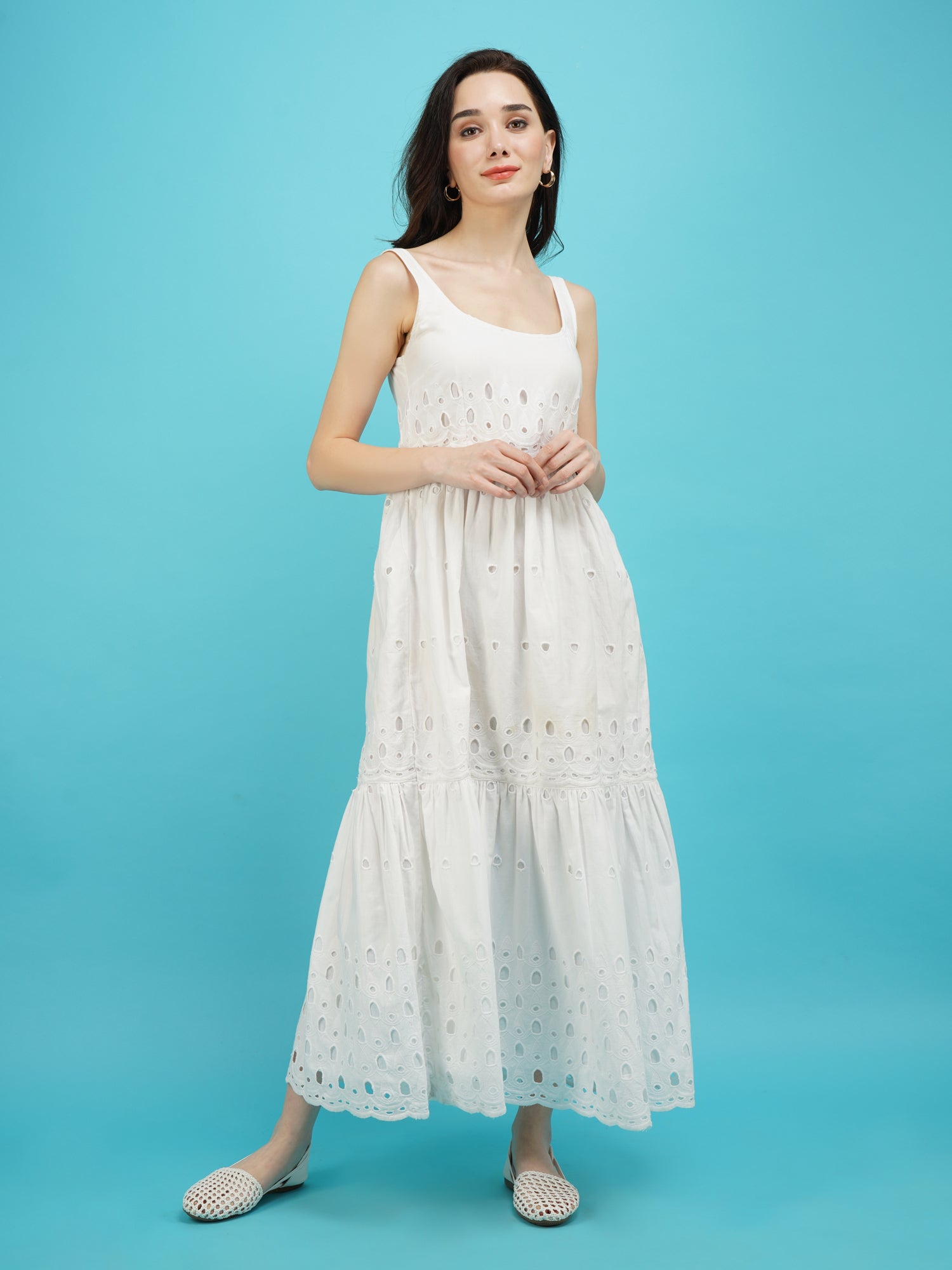 White Strappy Maxi Dress