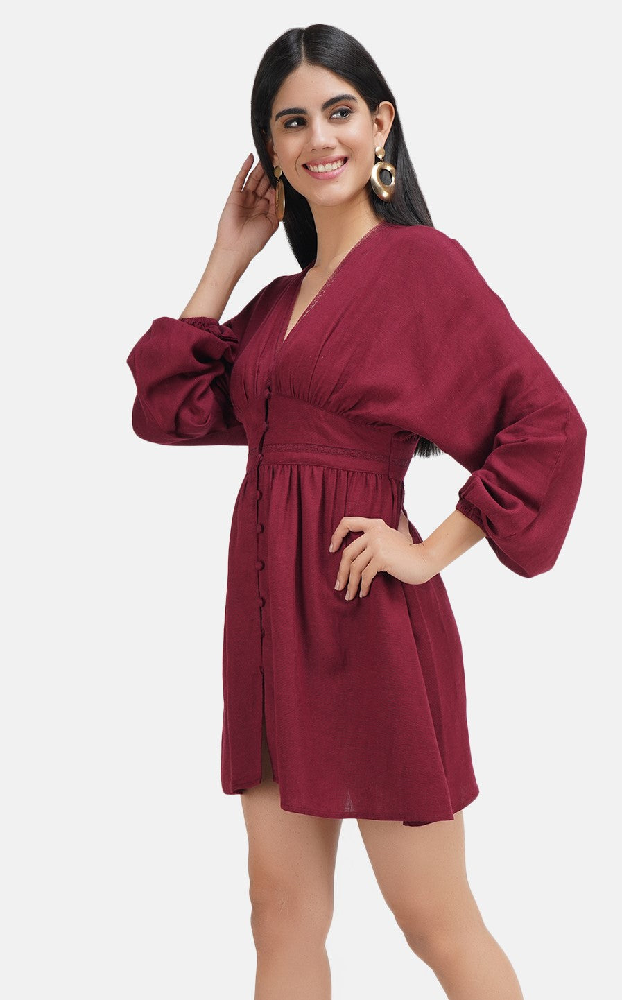 Exaggerated sleeve dress